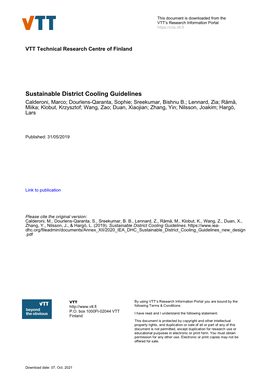 Sustainable District Cooling Guidelines