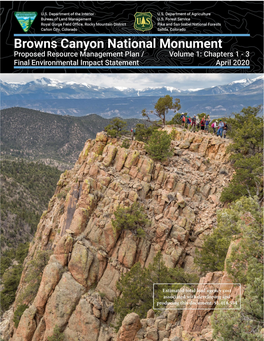 Browns Canyon National Monument Proposed Resource Management Plan / Final Environmental Impact Statement