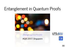 Entanglement in Quantum Proofs