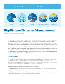 Big-Picture Fisheries Management Adopting an Ecosystem Approach