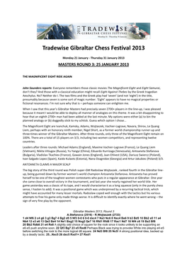 Tradewise Gibraltar Chess Festival 2013