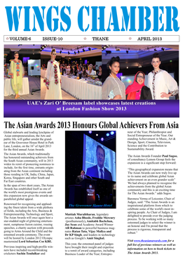 The Asian Awards 2013 Honours Global Achievers from Asia
