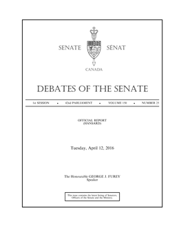 Debates of the Senate