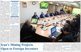 Iran's Mining Projects Open to Foreign Investors