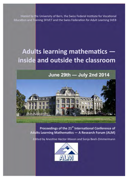 Adults Learning Mathematics – Inside and Outside the Classroom