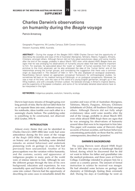 Charles Darwin's Observations on Humanity During the Beagle Voyage