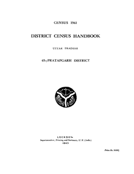 District Census Handbook, 45-Pratapgarh, Uttar Pradesh
