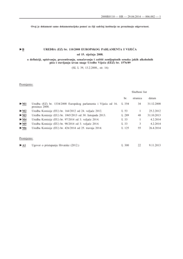 B UREDBA (EZ) Br. 110/2008 EUROPSKOG PARLAMENTA I VIJEĆA Od 15