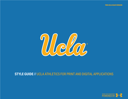 UCLA Athletics Style Guide for Print and Digital Applications