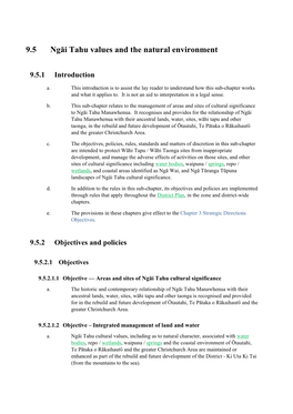 9.5 Ngāi Tahu Values and the Natural Environment