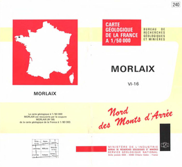 MORLAIX Est Recouverte Par La Coupure MORLAIX (N° 58) De La Carte Géologique De La France À 1/80000