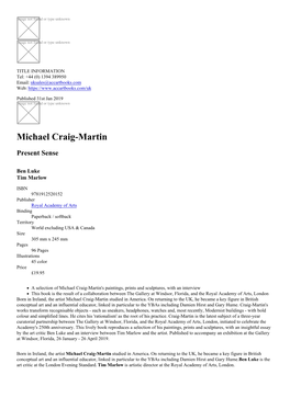 Michael Craig-Martin Datasheet