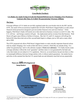 US Banks Are Again Trying to Evade the Financial Reform Law By