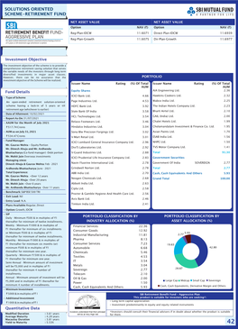 Solutions Oriented Scheme-Retirement Fund