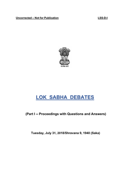 Lok Sabha Debates