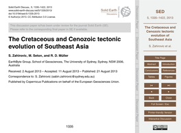 The Cretaceous and Cenozoic Tectonic Evolution of Southeast Asia