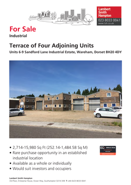 For Sale,Units 6-9 Sandford Lane Industrial Estate, Wareham, Dorset BH20