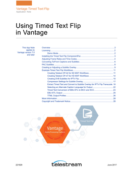 Using Timed Text Flip in Vantage