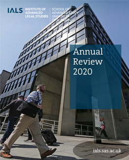 IALS Annual Review 2020 1 from the Director