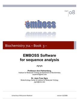 EMBOSS Software for Sequence Analysis