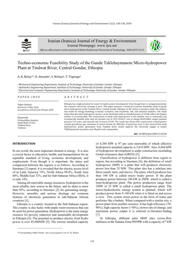 Iranian (Iranica) Journal of Energy & Environment