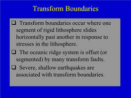 Plate Boundaries