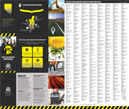 FUEL REVENUE INDEXING PROJECT NAMES and COSTS Current As of December 31, 2015