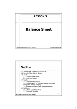 Balance Sheet