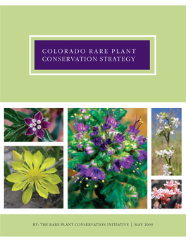 Colorado Rare Plant Conservation Strategy