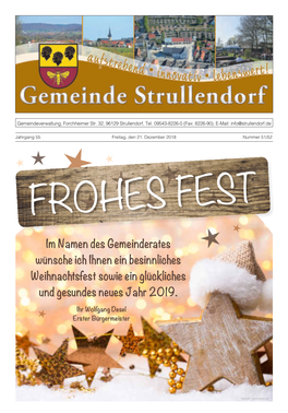 Im Namen Des Gemeinderates Wünsche Ich Ihnen Ein Besinnliches Weihnachtsfest Sowie Ein Glückliches Und Gesundes Neues Jahr 2019