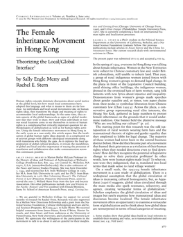 The Female Inheritance Movement in Hong Kong