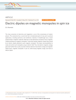 Electric Dipoles on Magnetic Monopoles in Spin Ice