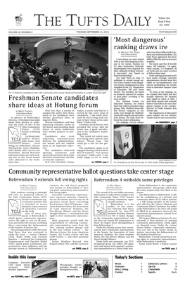 Freshman Senate Candidates Share Ideas At