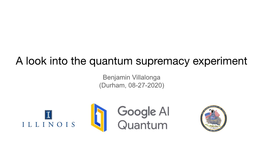 A Look Into the Quantum Supremacy Experiment