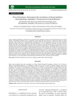 Does Disturbance Determines the Prevalence of Dwarf Mistletoe