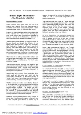 MLB8 Newsletter Edition 43