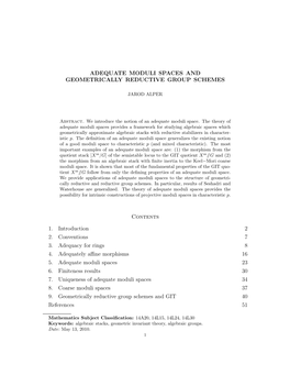 Adequate Moduli Spaces and Geometrically Reductive Group Schemes