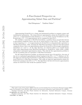 A Fine-Grained Perspective on Approximating Subset Sum And