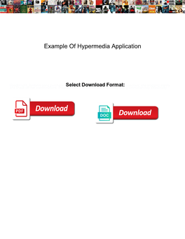 Example of Hypermedia Application