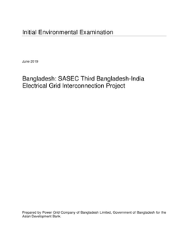 51236-001: SASEC Third Bangladesh India Electrical Grid Interconnection Project