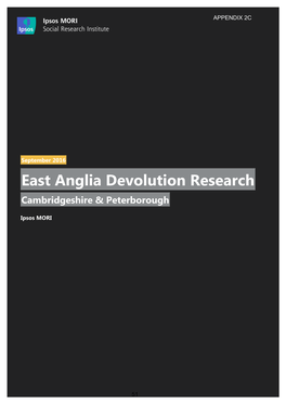 East Anglia Devolution Research Cambridgeshire & Peterborough