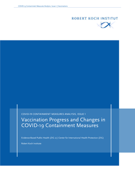 Issue 1, Vaccination Progress and Changes in COVID-19 Containment