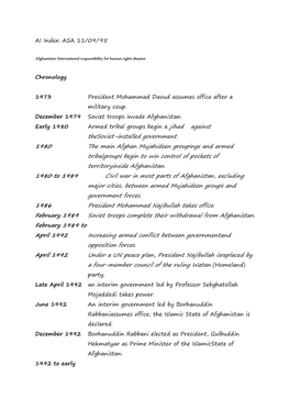 Thesoviet-Installed Government. 1980 the Main Afghan Mujahideen Groupings and Armed Tribalgroups Begin to Win Control of Pockets of Territoryinside Afghanistan