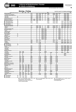 Limburg Niederbrechen / Runkel Villmar Weilburg Montag