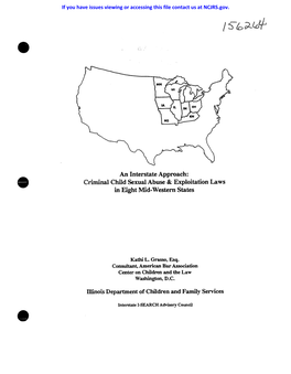 An Interstate Approach: Criminal Child Sexual Abuse & Exploitation Laws