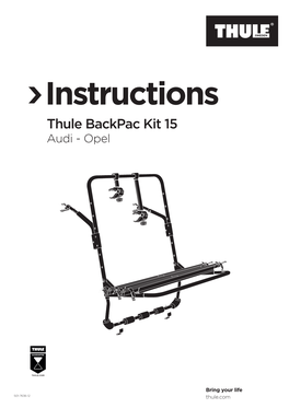 Instructions Thule Backpac Kit 15 Audi - Opel