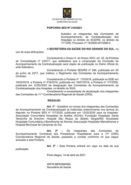 Estado Do Rio Grande Do Sul Secretaria Da Saúde