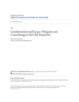 Polygamy and Concubinage in the Old Testament Richard M