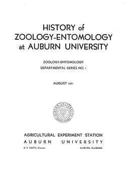 ZOOLOGY-ENTOMOLOGY at AUBURN UNIVERSITY