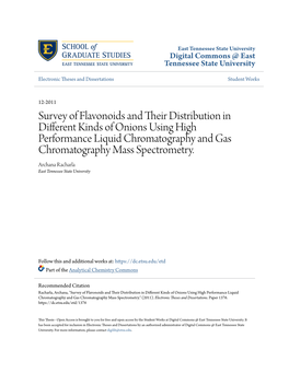 Survey of Flavonoids and Their Distribution in Different Kinds of Onions Using High Performance Liquid Chromatography and Gas Chromatography Mass Spectrometry